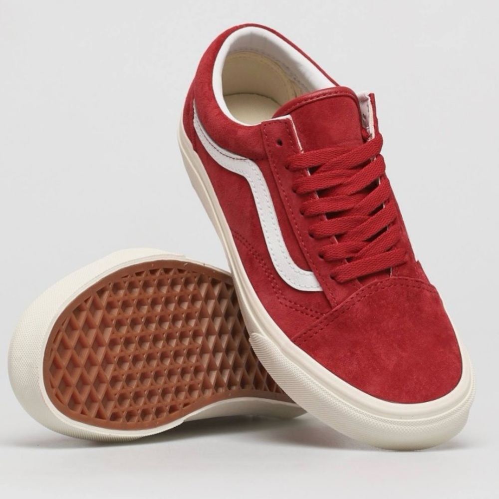 VANS Old Skool Pig Suede Chili Pepper/True White 8